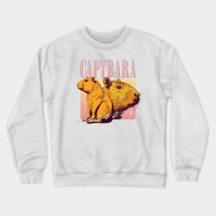 Capybara Aesthetic --- Original 90s Style Retro Design Crewneck Sweatshirt